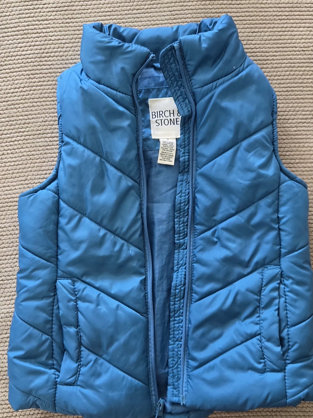 Birch And Stone Kids Blue Quilted Puffer Vest